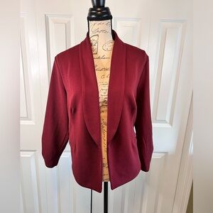 Maurices Burgundy Women's Open Blazer